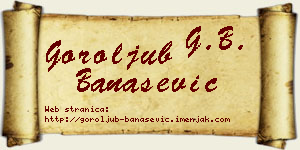 Goroljub Banašević vizit kartica